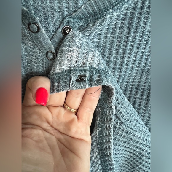 Seven7 Blue Ribbed Knit Top - Picture 5 of 8